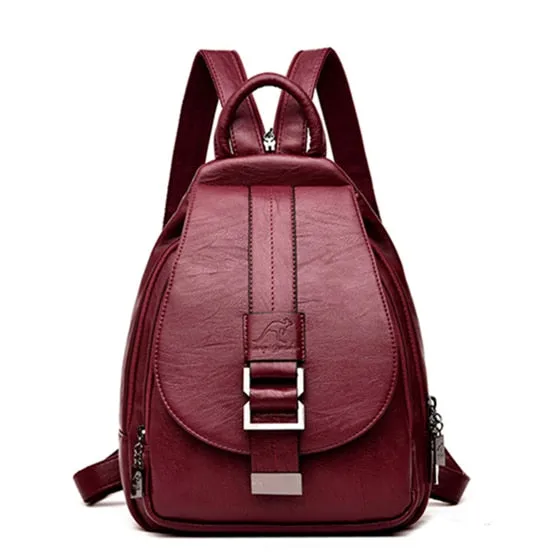 Winter 2020 Women Leather Backpacks Fashion Shoulder Bag Female Backpack Ladies Travel Backpack Mochilas School Bags For Girls