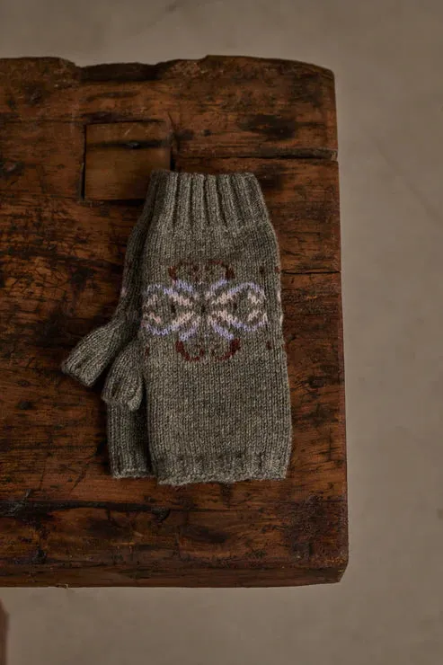 Winter Fingerless Gloves - Grey
