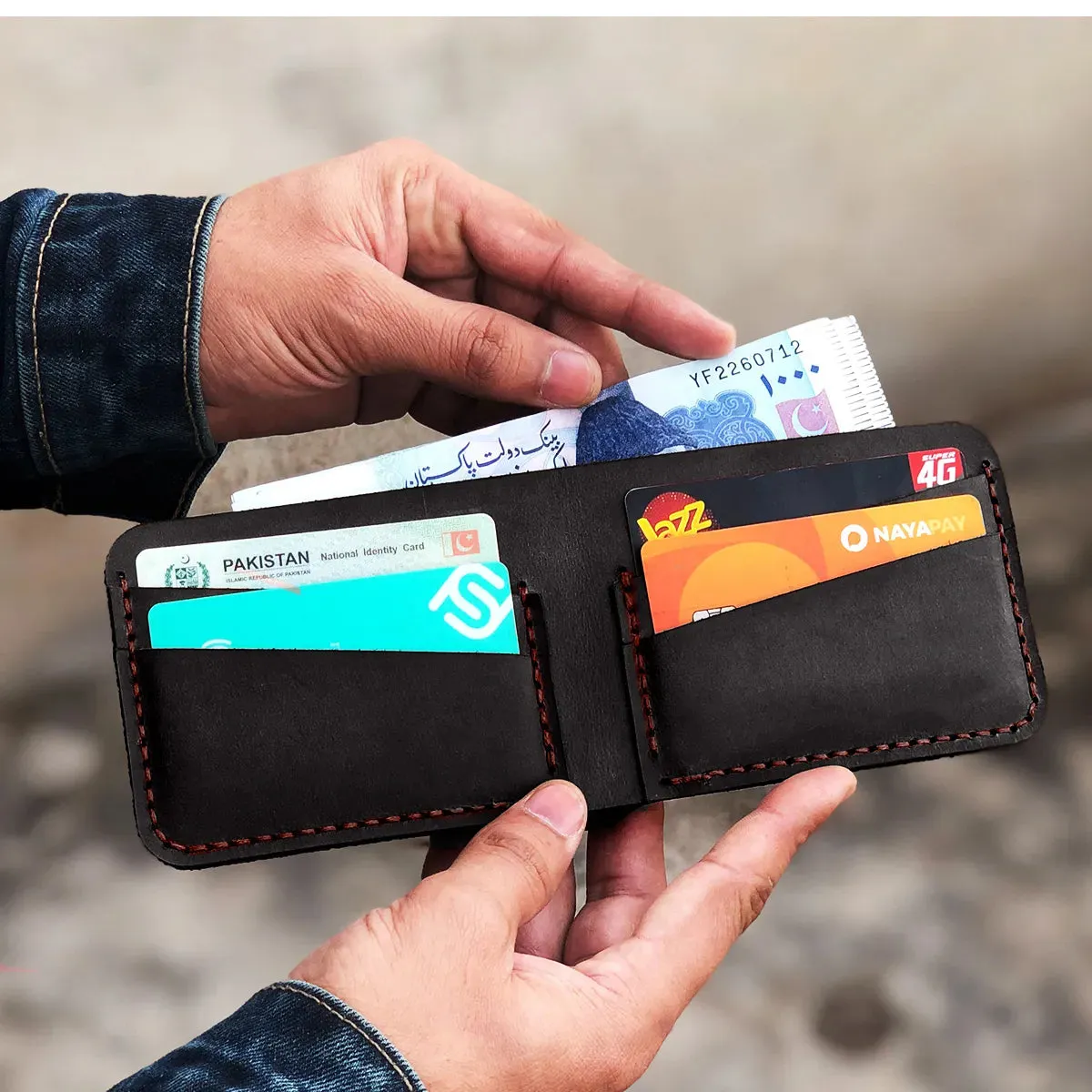 Wolf - The Eon A Leather Bifold Wallet