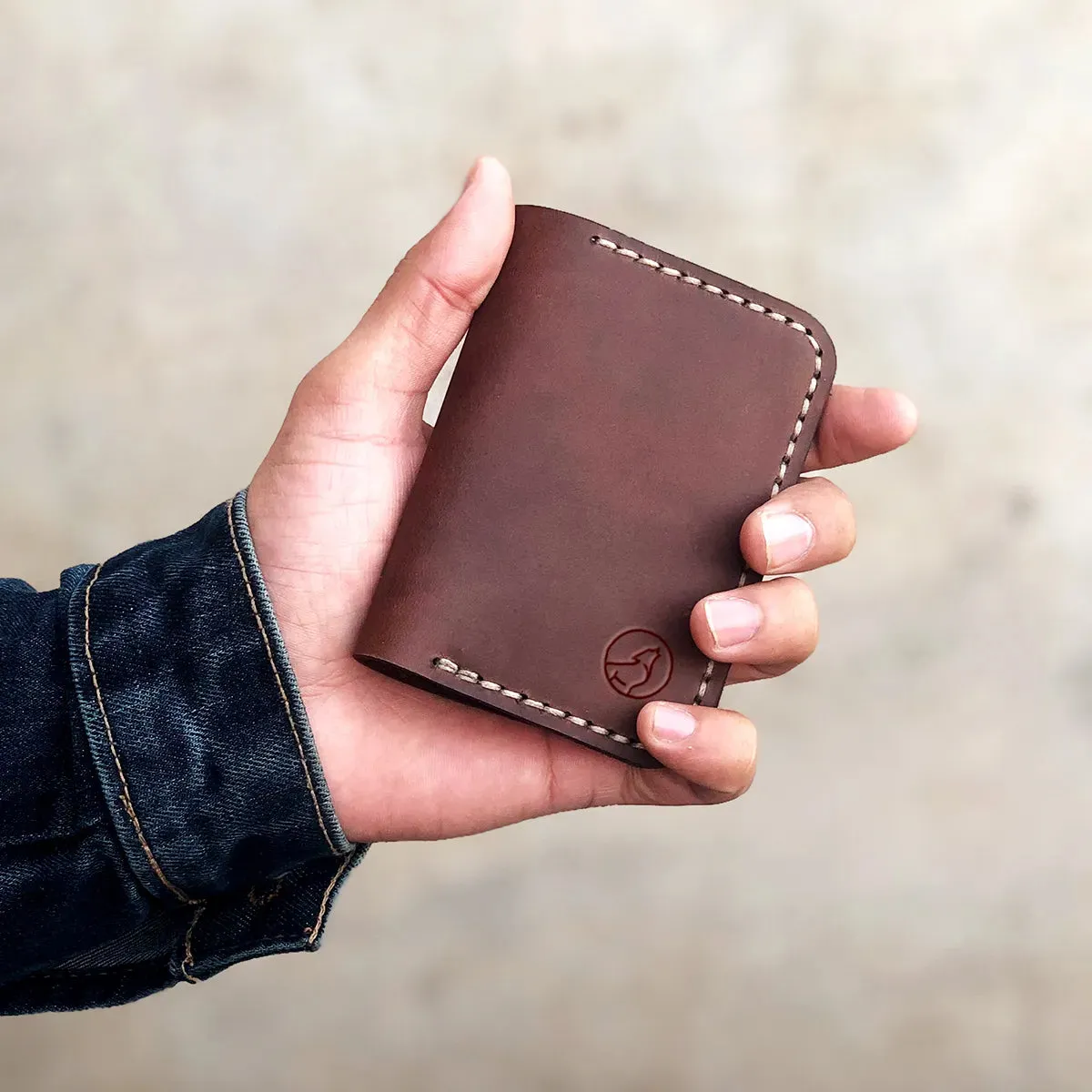 Wolf - The Vertical Executive A Leather Bifold Wallet