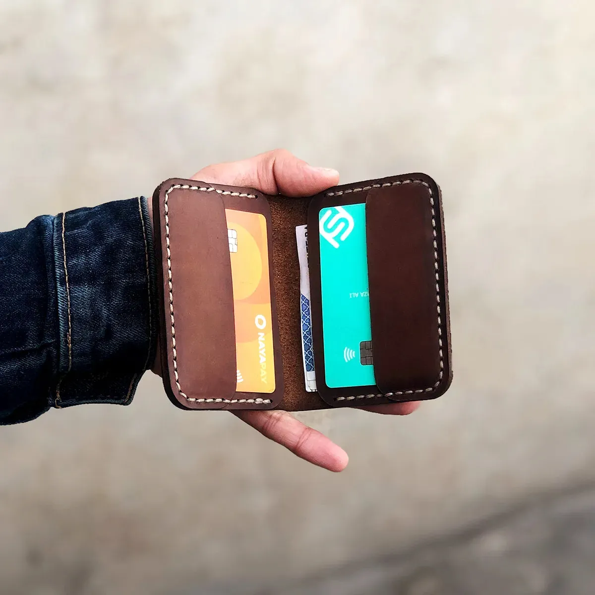 Wolf - The Vertical Executive A Leather Bifold Wallet