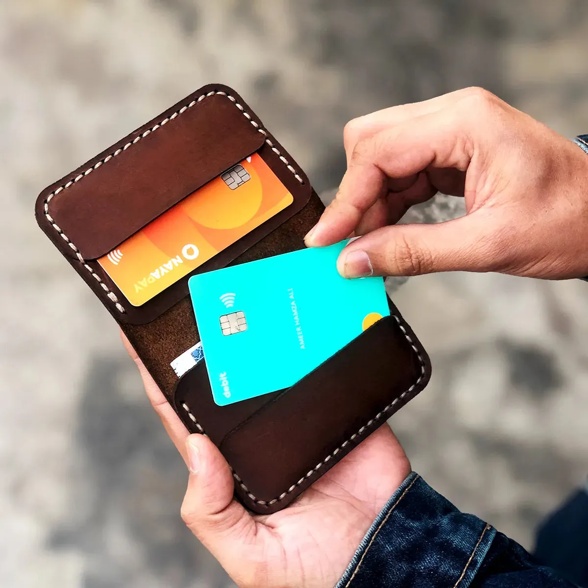 Wolf - The Vertical Executive A Leather Bifold Wallet