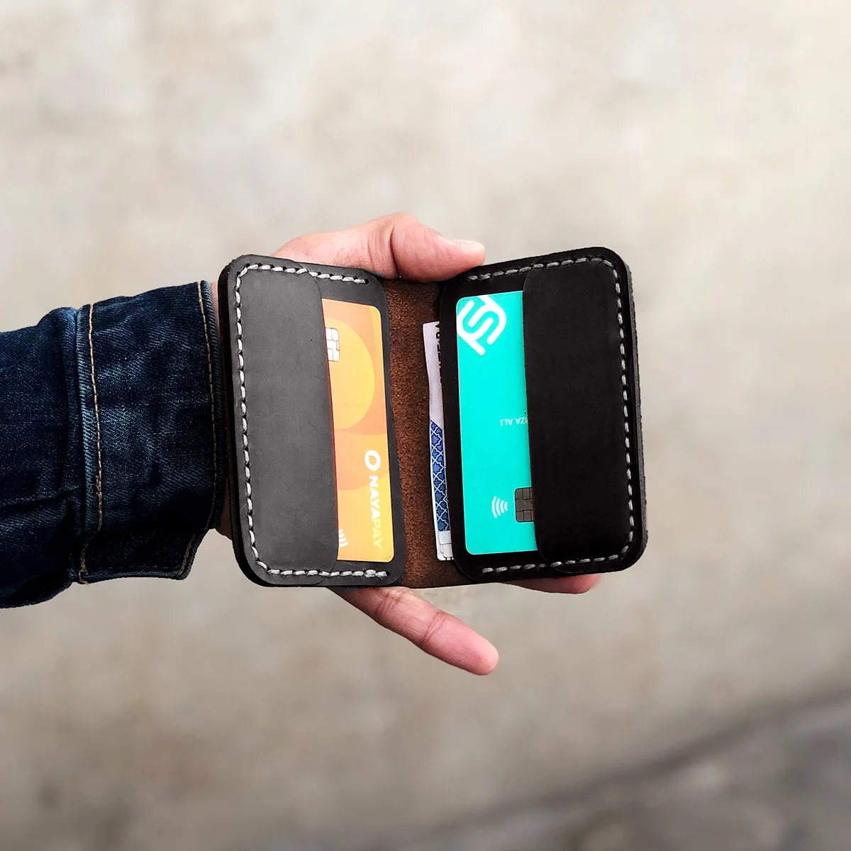 Wolf - The Vertical Executive A Leather Bifold Wallet