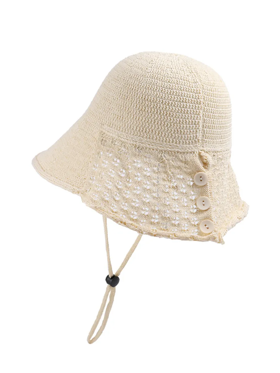 Women Casual Pure Color Knit Sunproof Hat