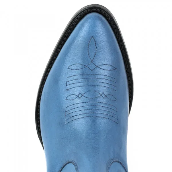 Women's Boots or Ankle Boots Handmade Leather Blue Urban 2487