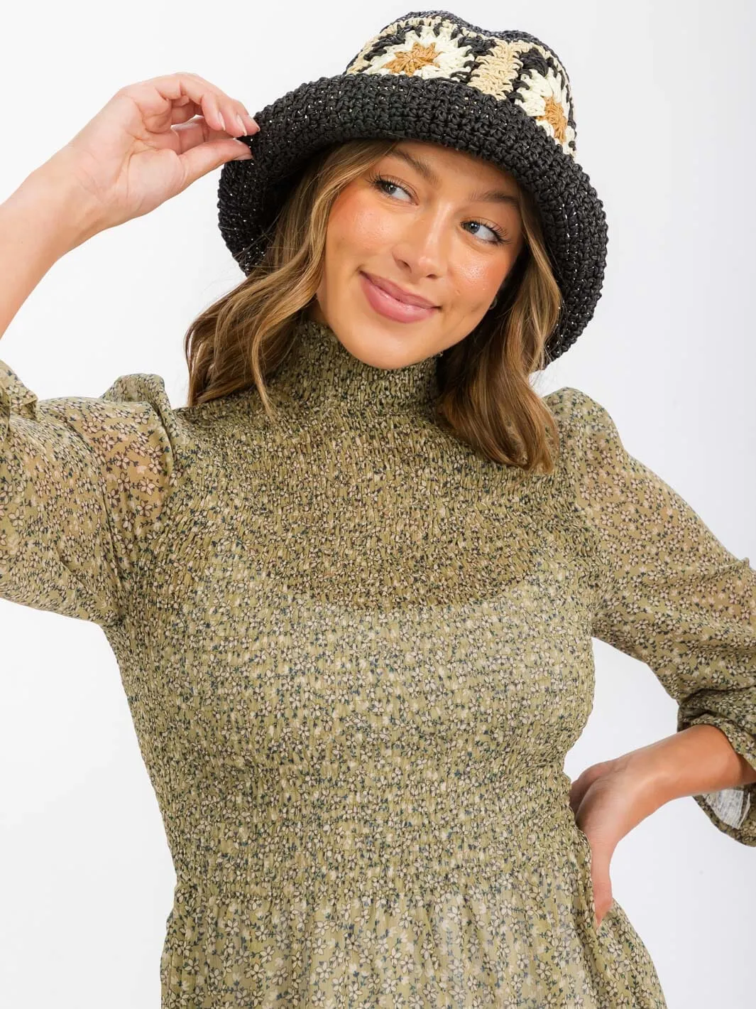 WOMEN'S FLOWER DETAILED BUCKET HATS