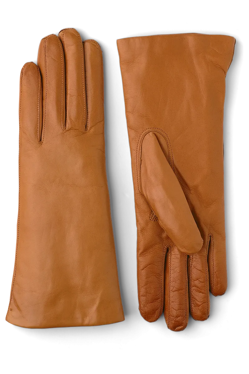 Women's Hairsheep Leather Pique 3 Btn Cashmere Lined Gloves