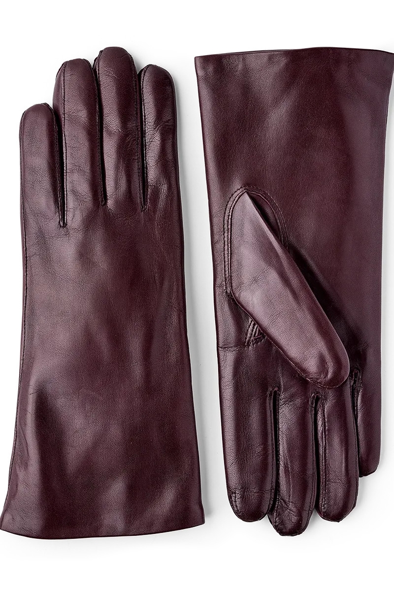 Women's Hairsheep Leather Pique 3 Btn Cashmere Lined Gloves