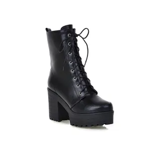 Women's High Heels Short Motorcycle Boots