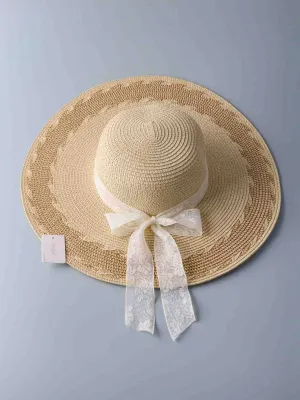 WOMEN'S LACE BOW SUN HATS