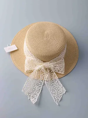 WOMEN'S LACE BOW SUN HATS