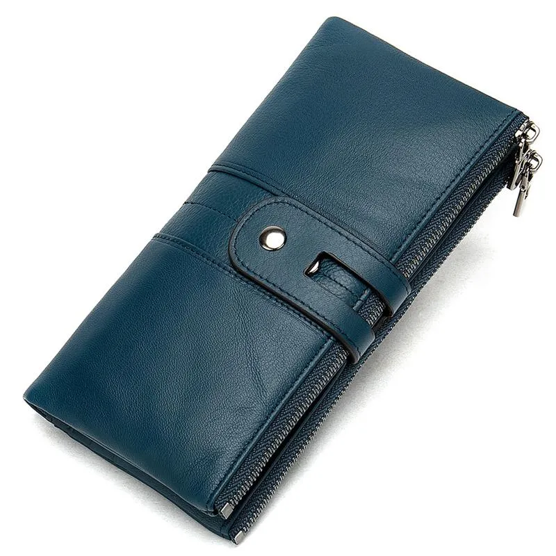 Women's Leather Multifunctional Clutch Fashion Antimagnetic Wallet