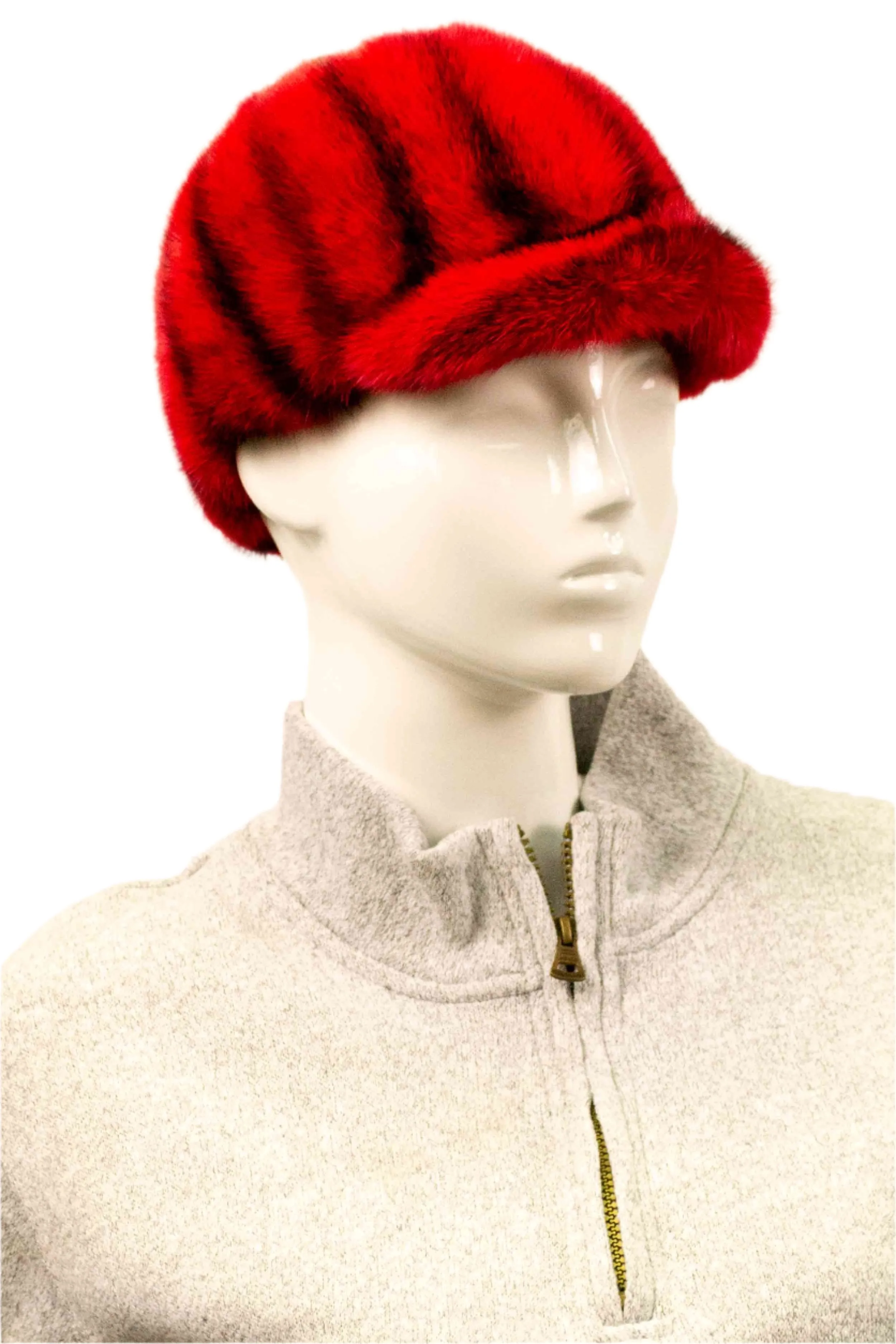 Women's Mink Fur Baseball Cap
