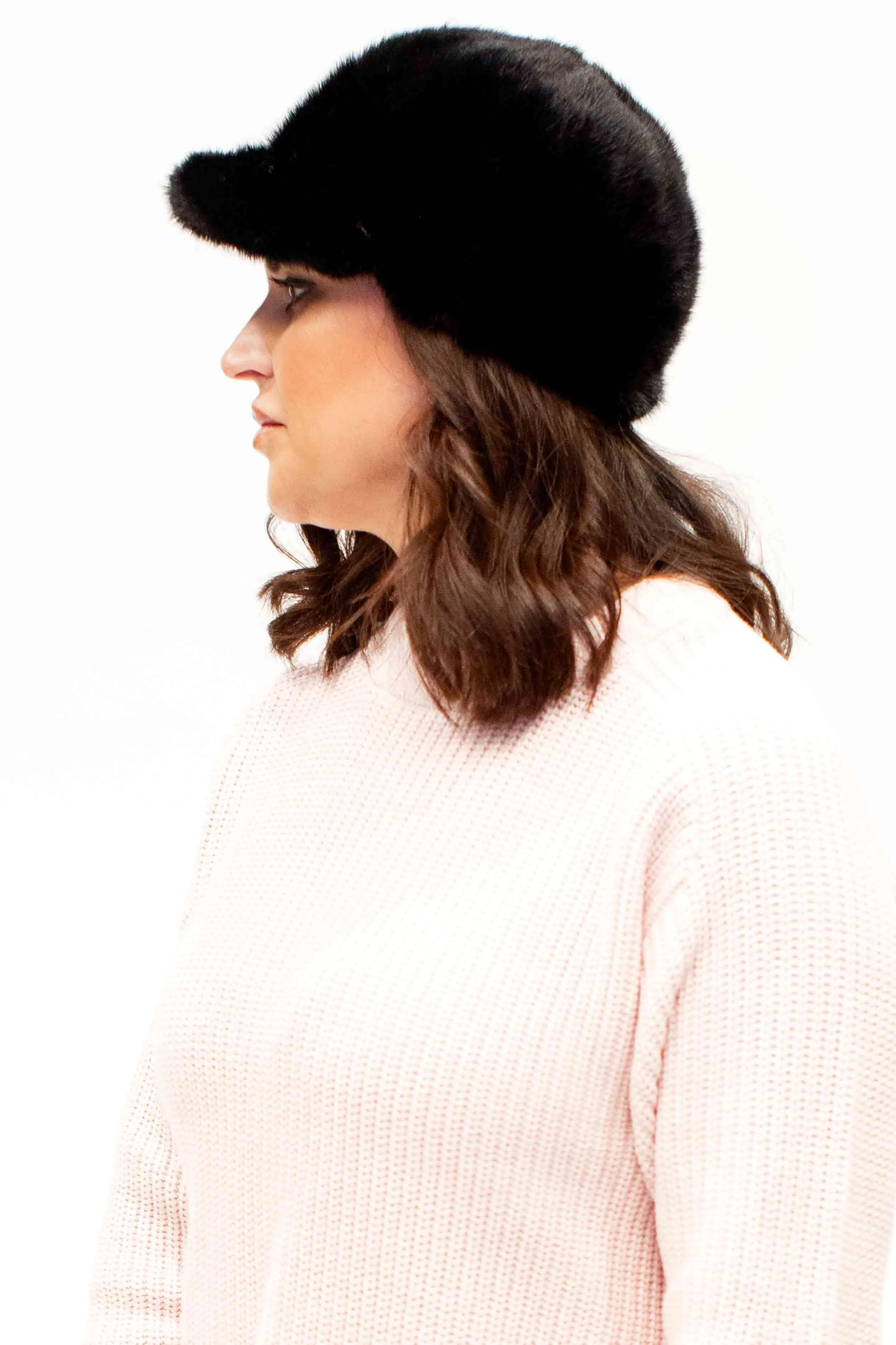 Women's Mink Fur Baseball Cap