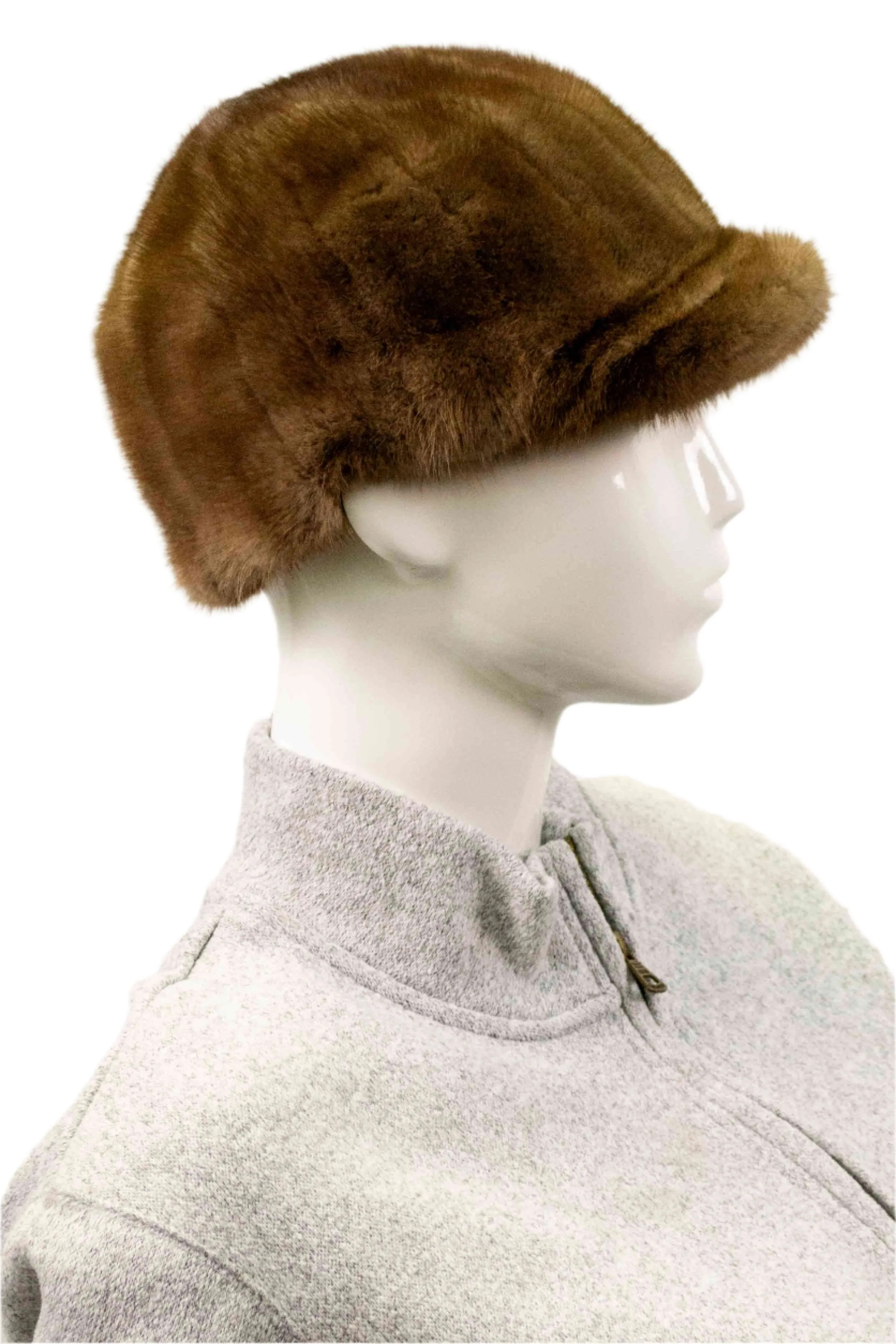 Women's Mink Fur Baseball Cap