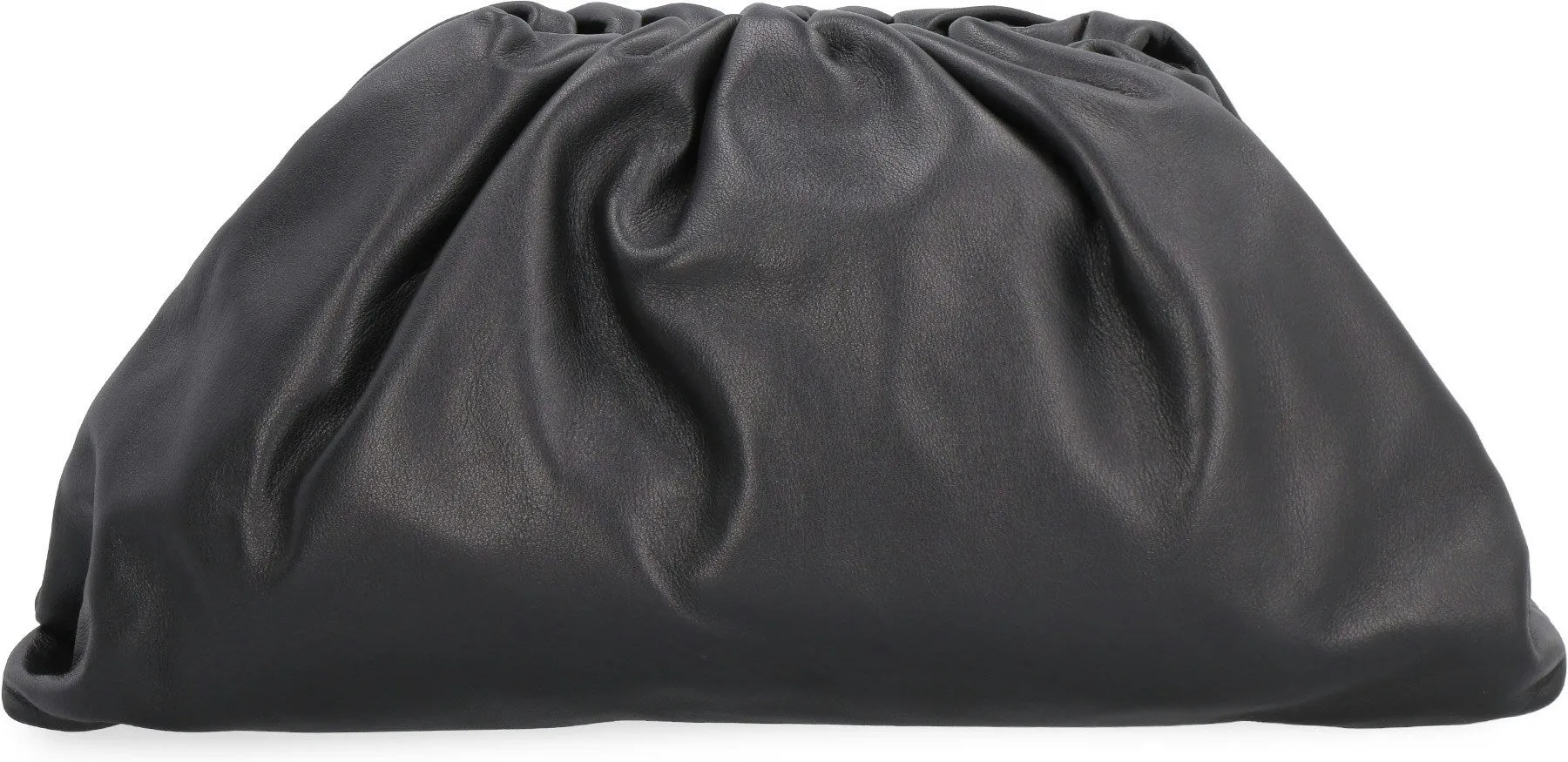 Women's Pouch Leather Clutch in Black | 576227VCP40 Color 1229