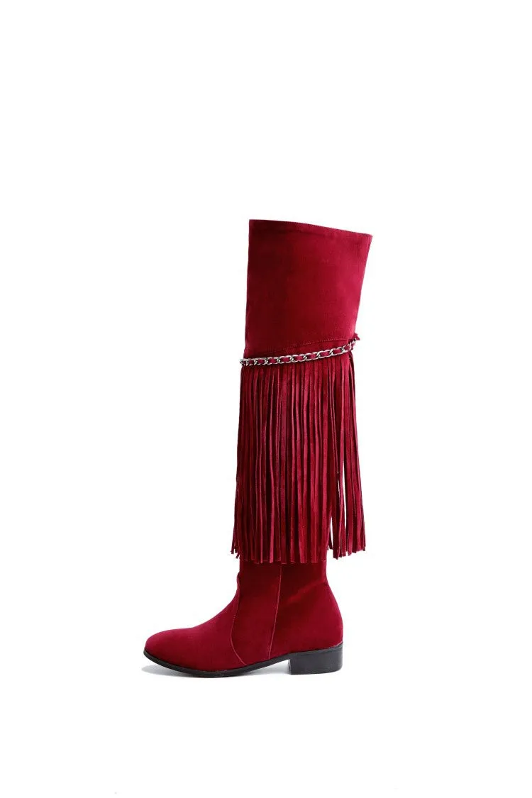 Women's Tassel Over the Knee Boots