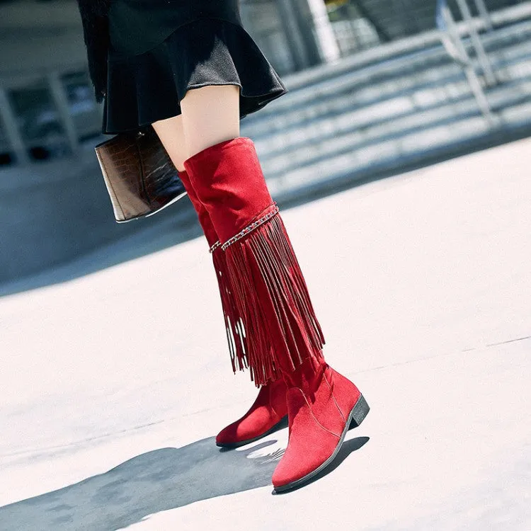 Women's Tassel Over the Knee Boots