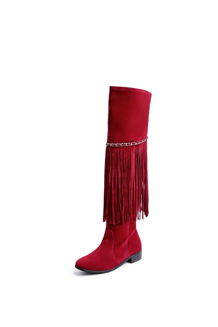 Women's Tassel Over the Knee Boots