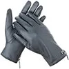 Wristed Zipper Nappa Leather Gloves