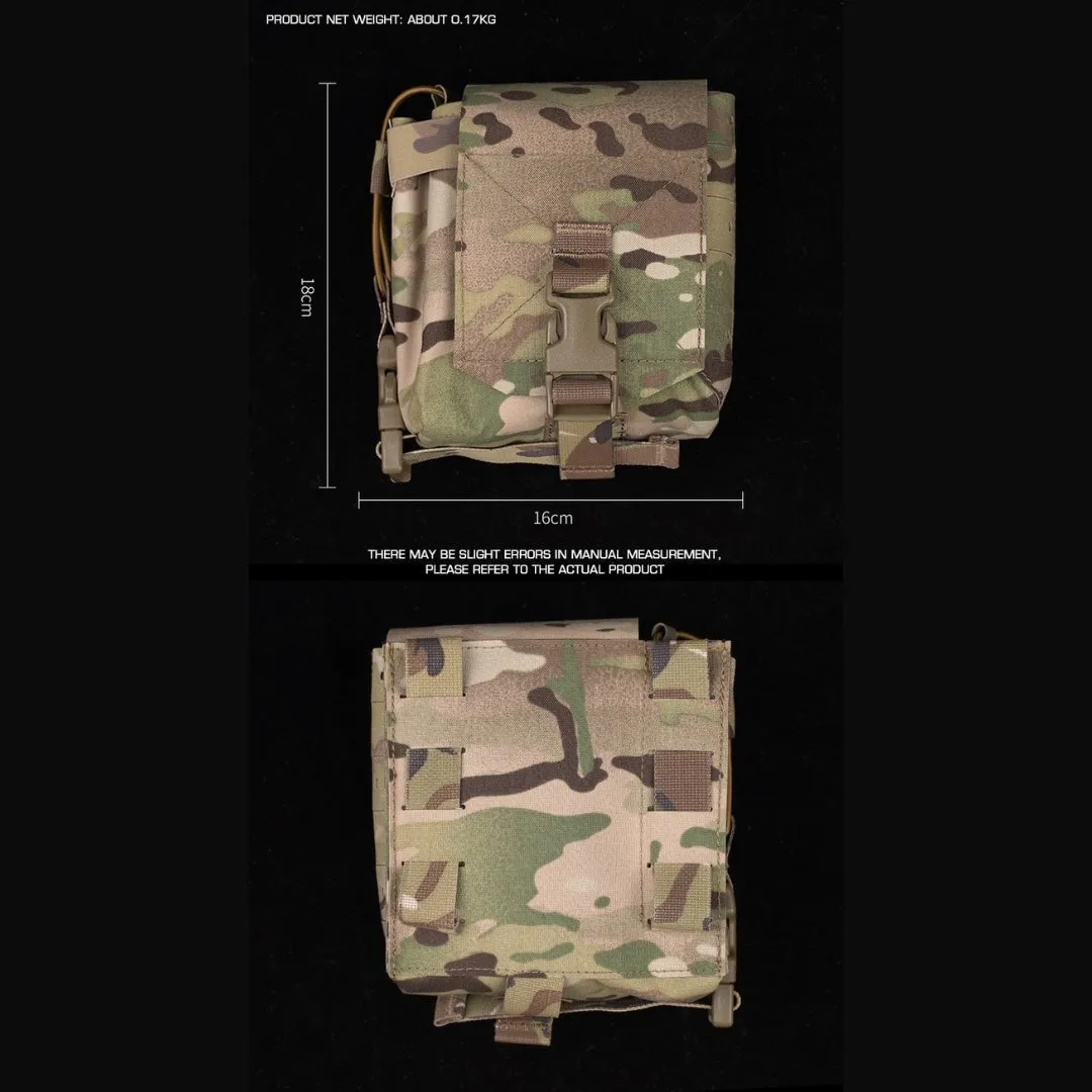 WST Multifunctional Molle Pouch with Radio Pocket, Large - Ranger Green