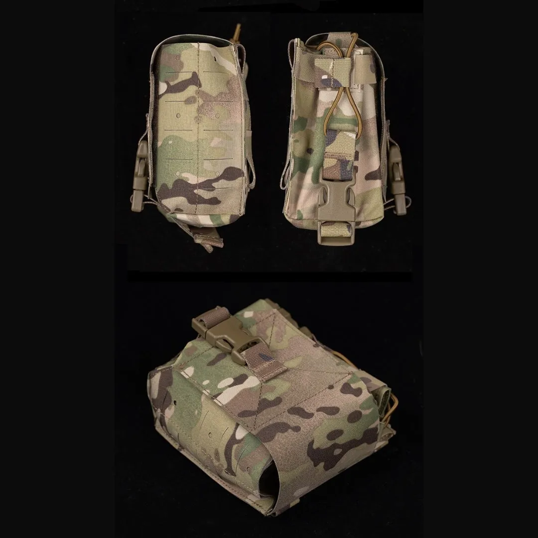 WST Multifunctional Molle Pouch with Radio Pocket, Large - Ranger Green