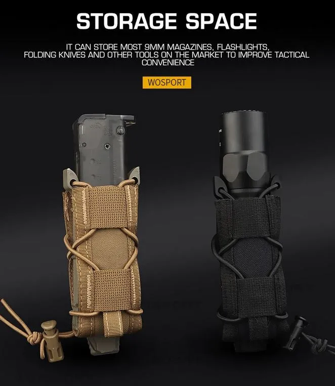 WST Tiger Type 9mm Magazine Molle Pouch - Ranger Green