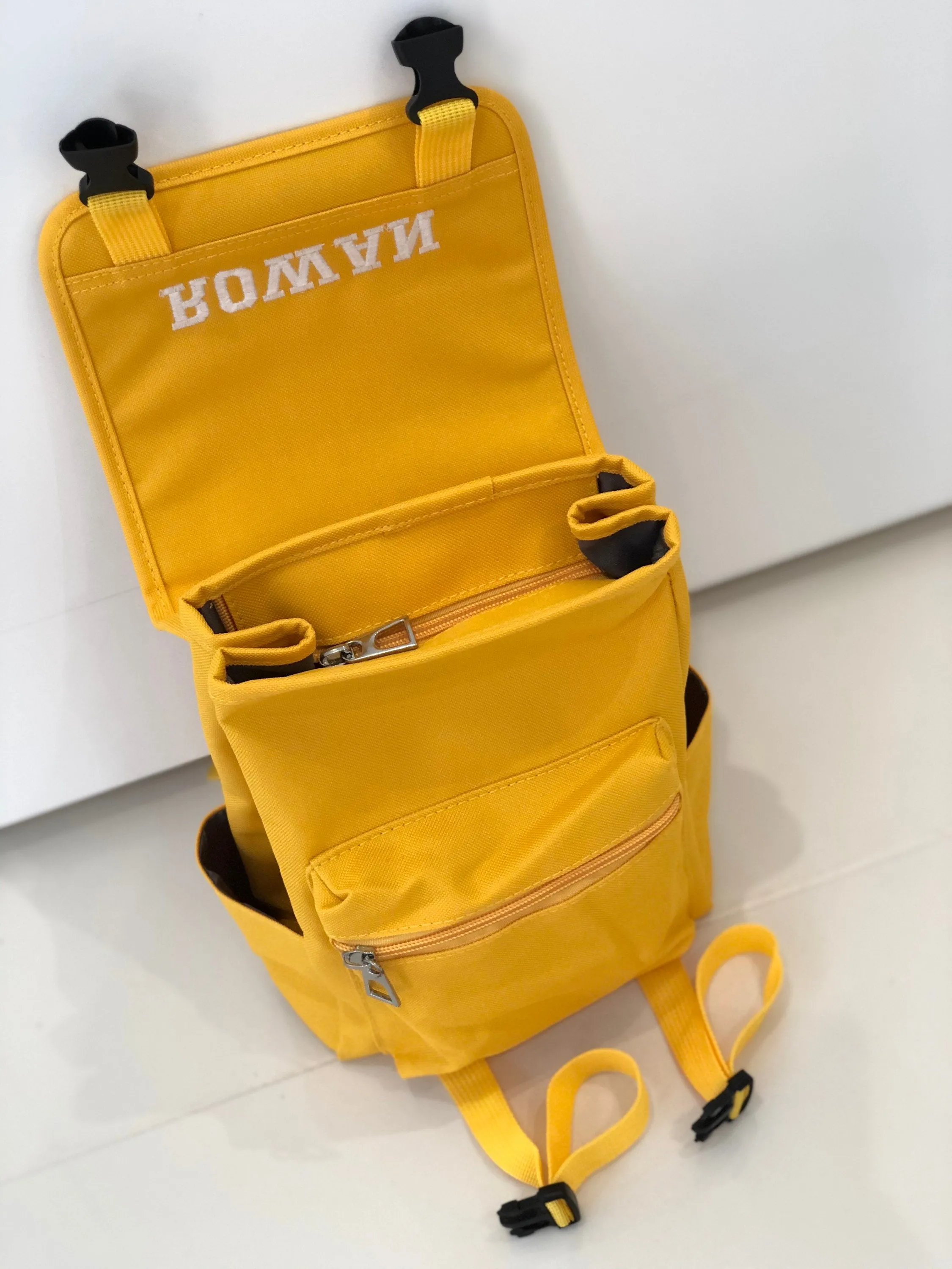 (Yellow) Personalised Unisex Mini Dog Nursery School Backpack Rucksack Bag