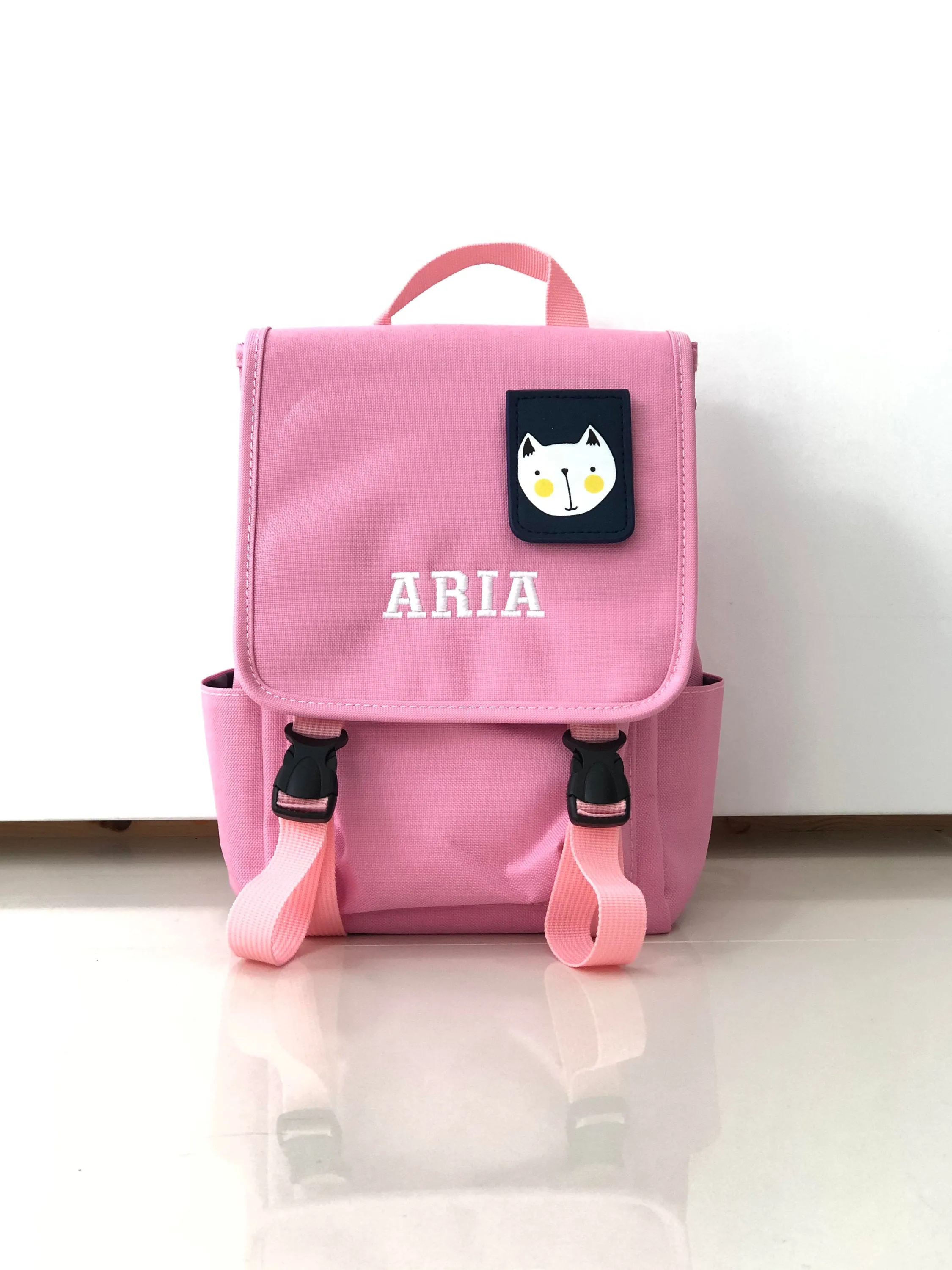 (Yellow) Personalised Unisex Mini Dog Nursery School Backpack Rucksack Bag
