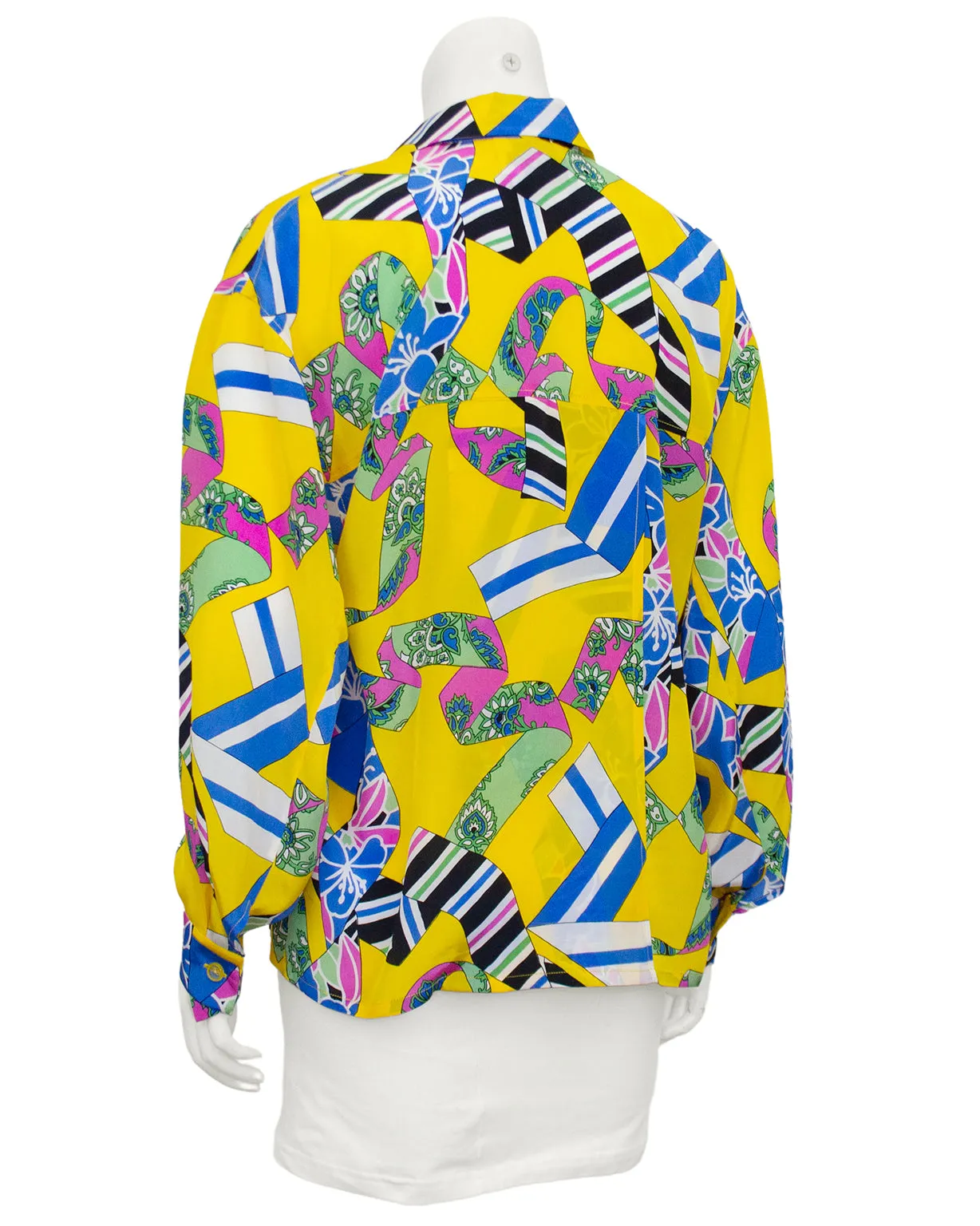 Yellow Print Blouse