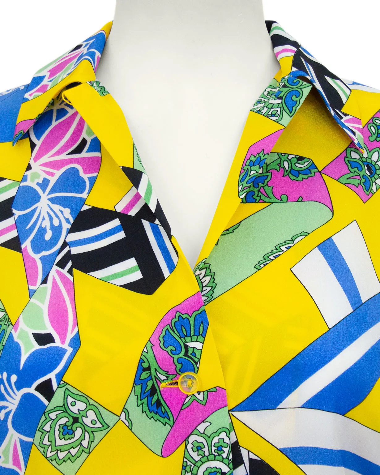 Yellow Print Blouse