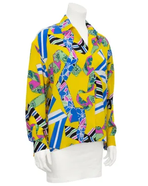 Yellow Print Blouse