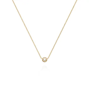 Yellow Solitaire Diamond Necklace