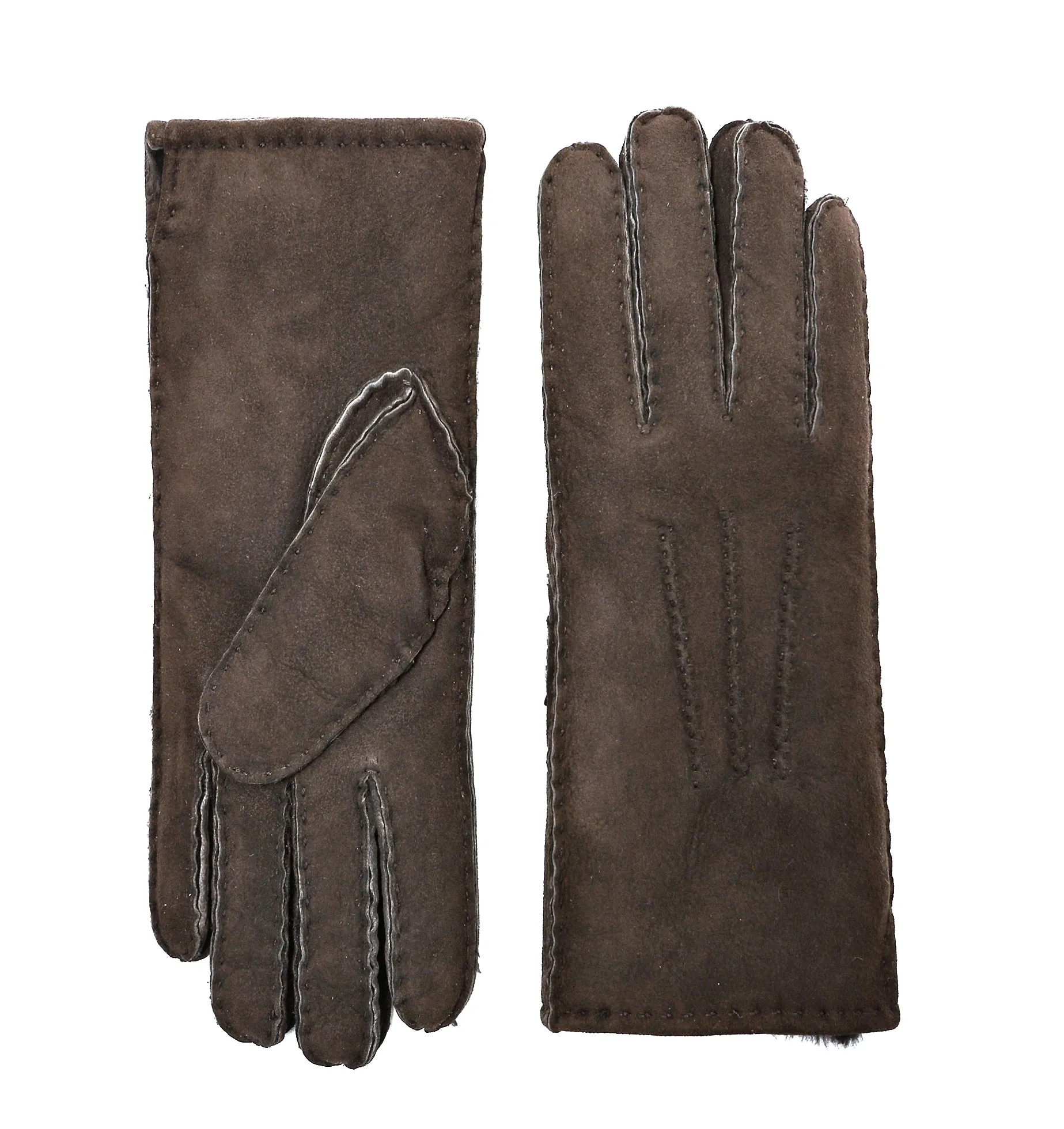 YISEVEN Men's Shearling Sheepskin Leather Gloves (Mitten)