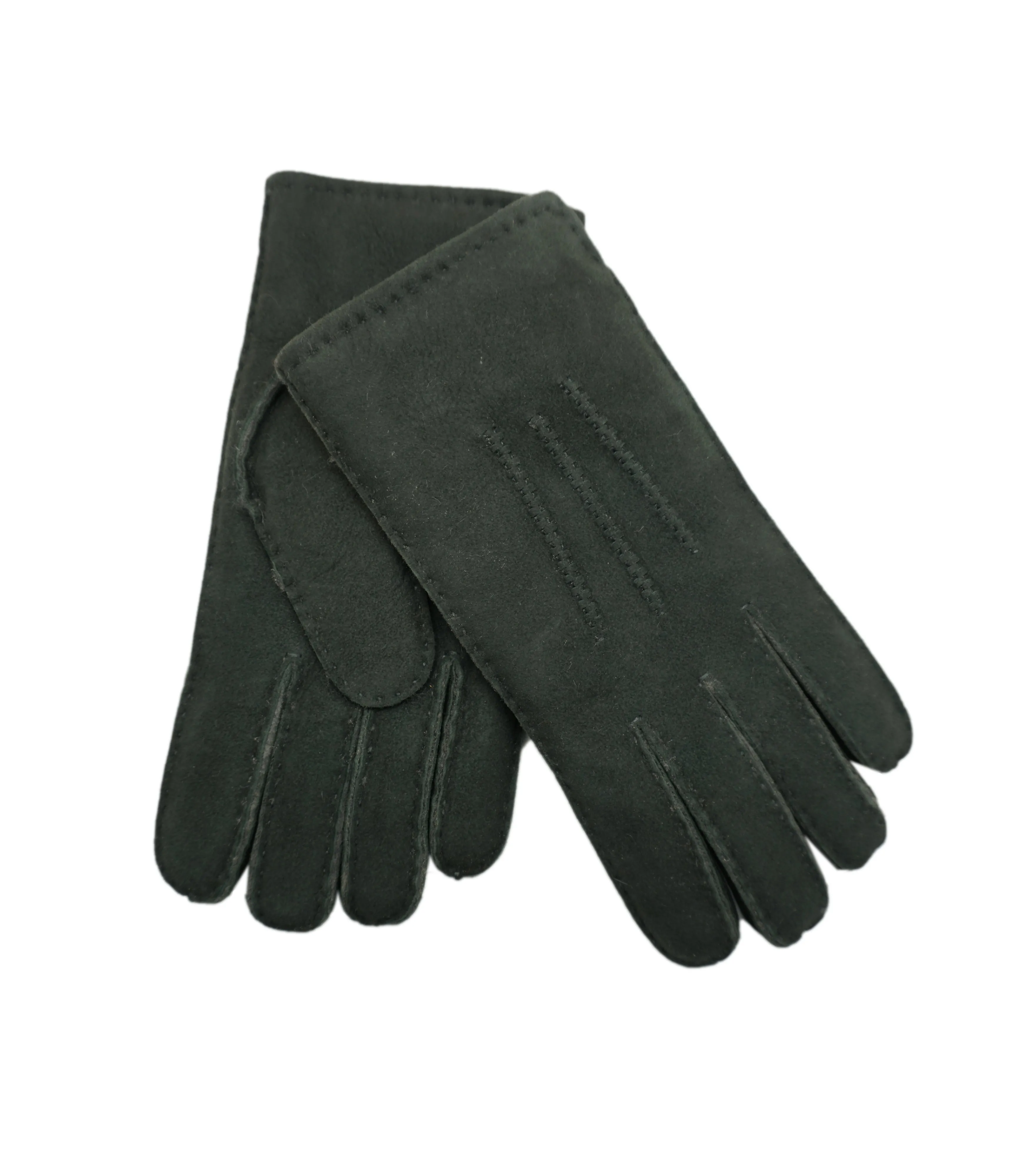 YISEVEN Men's Shearling Sheepskin Leather Gloves (Mitten)