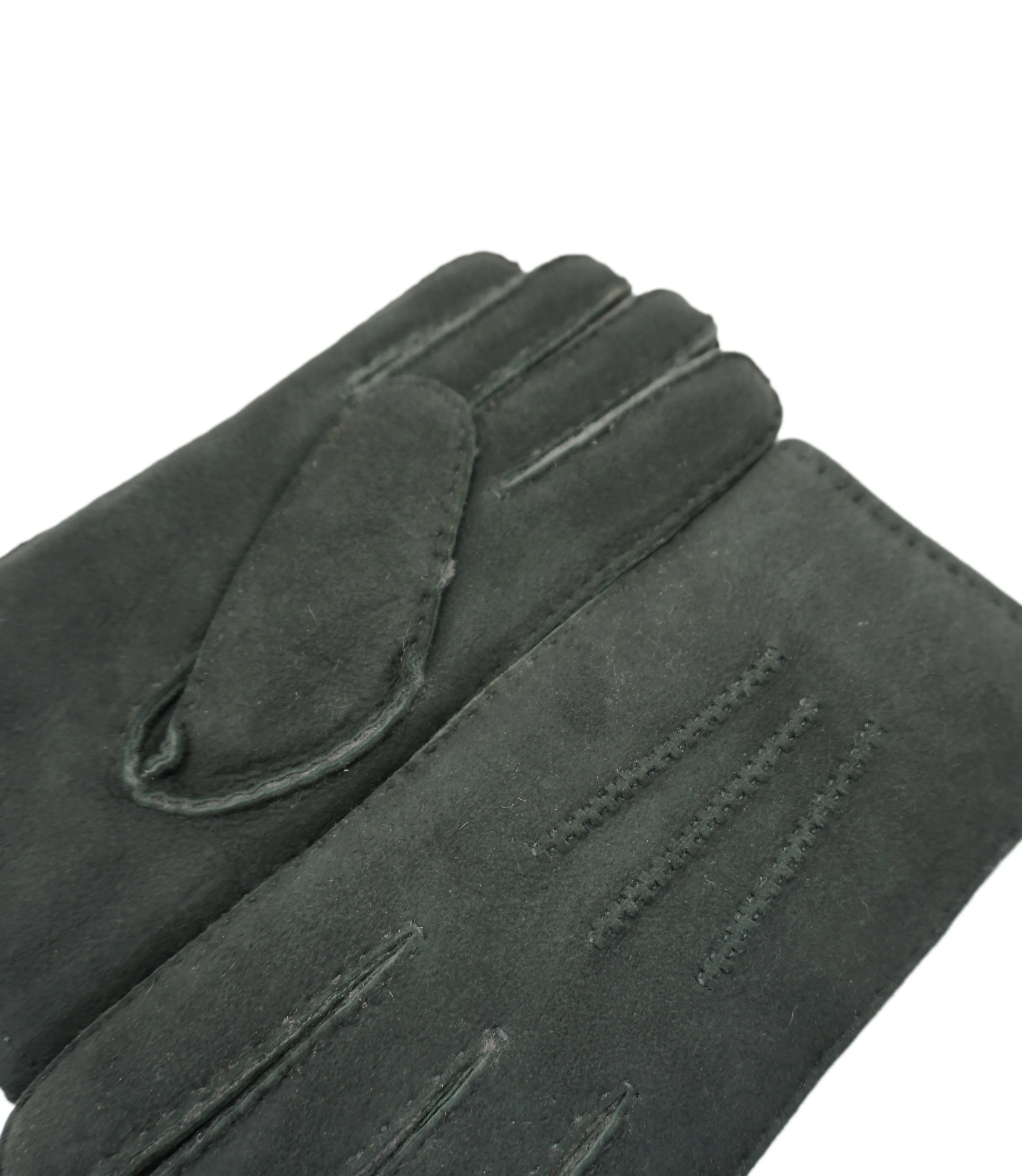 YISEVEN Men's Shearling Sheepskin Leather Gloves (Mitten)