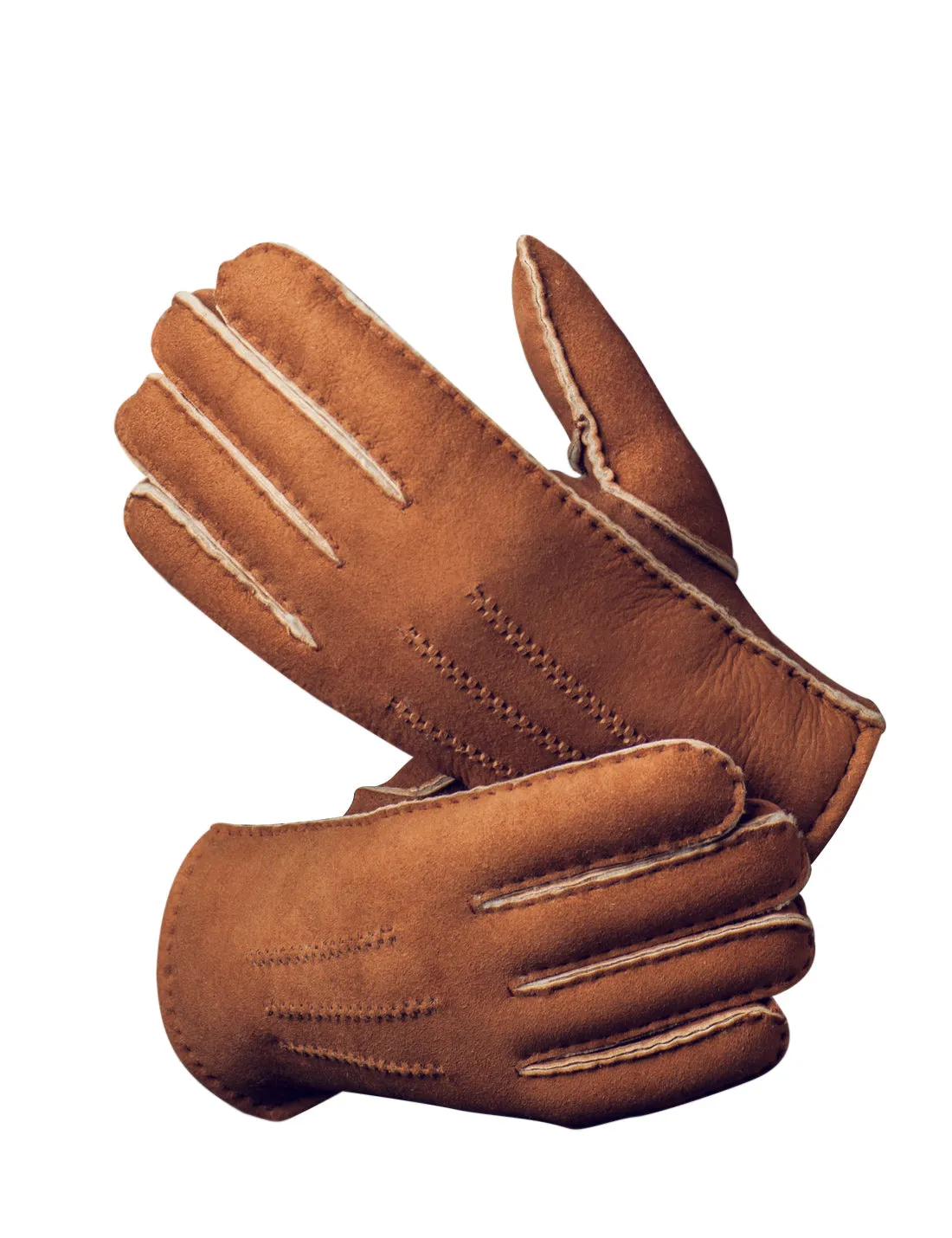 YISEVEN Men's Shearling Sheepskin Leather Gloves (Mitten)