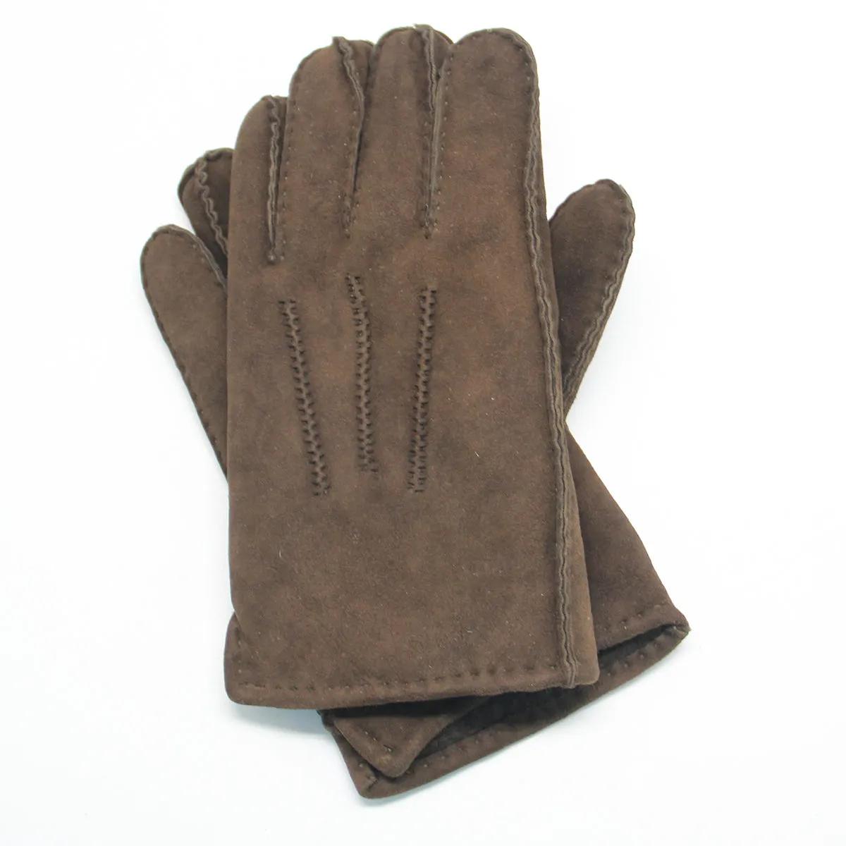 YISEVEN Men's Shearling Sheepskin Leather Gloves (Mitten)