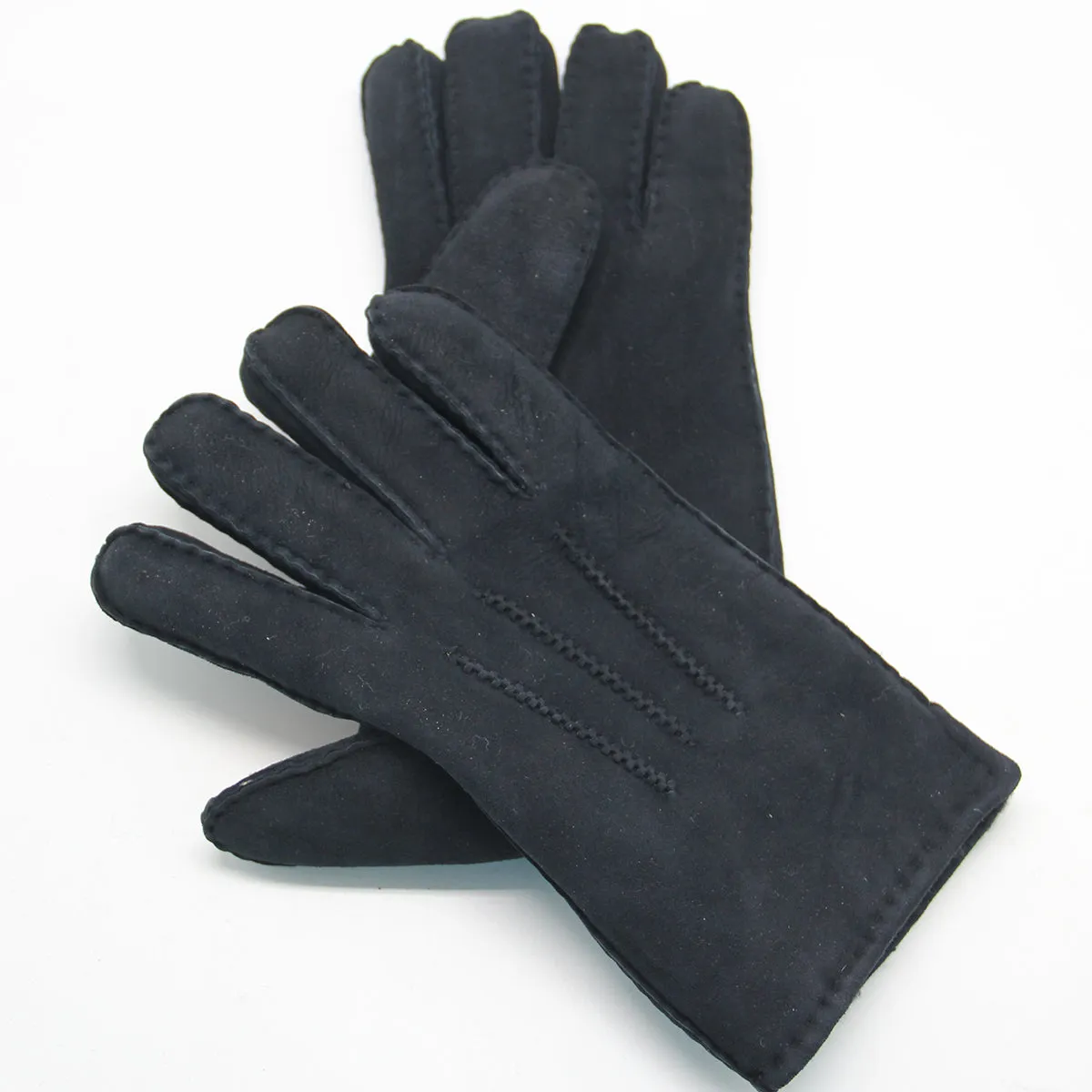 YISEVEN Men's Shearling Sheepskin Leather Gloves (Mitten)