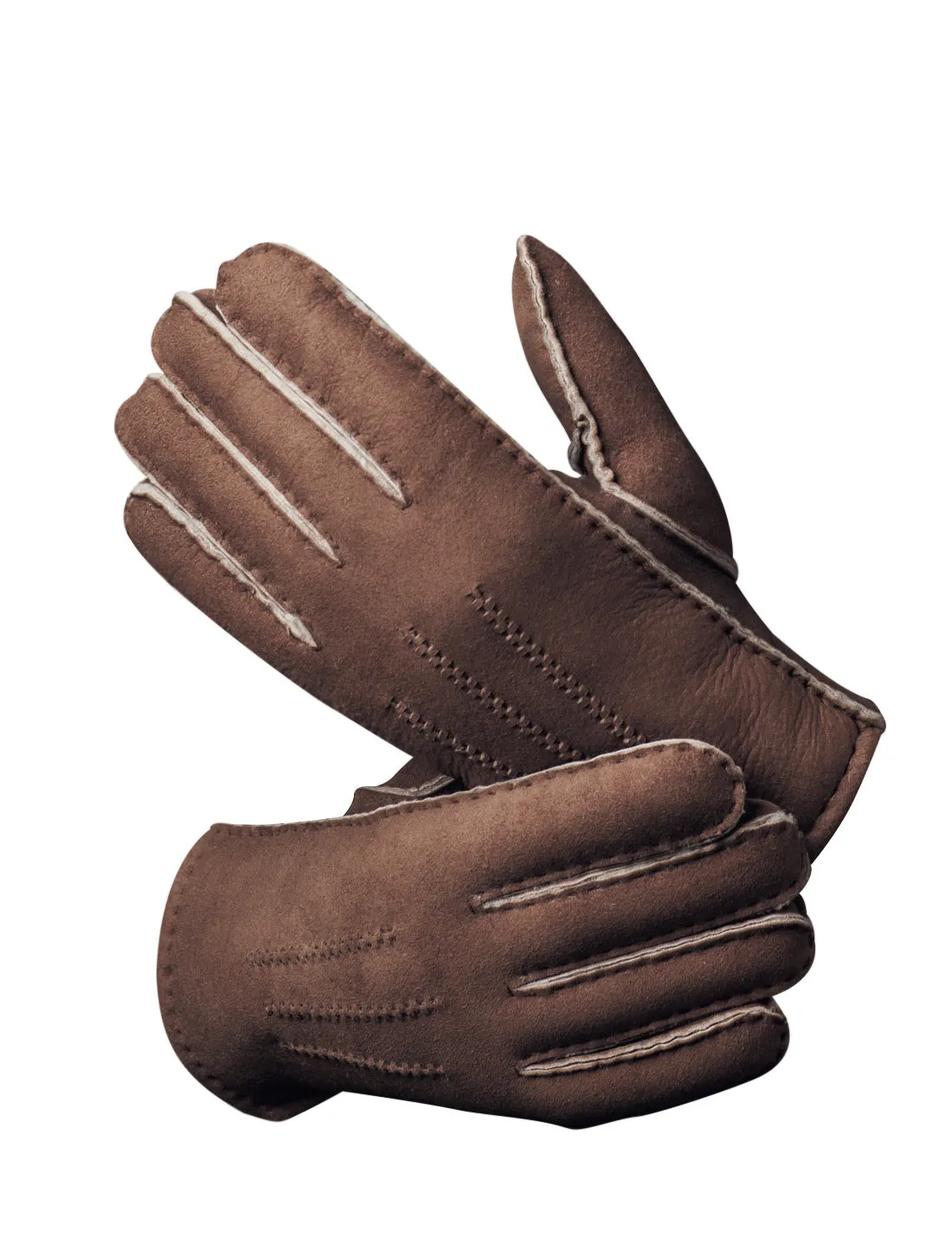 YISEVEN Men's Shearling Sheepskin Leather Gloves (Mitten)