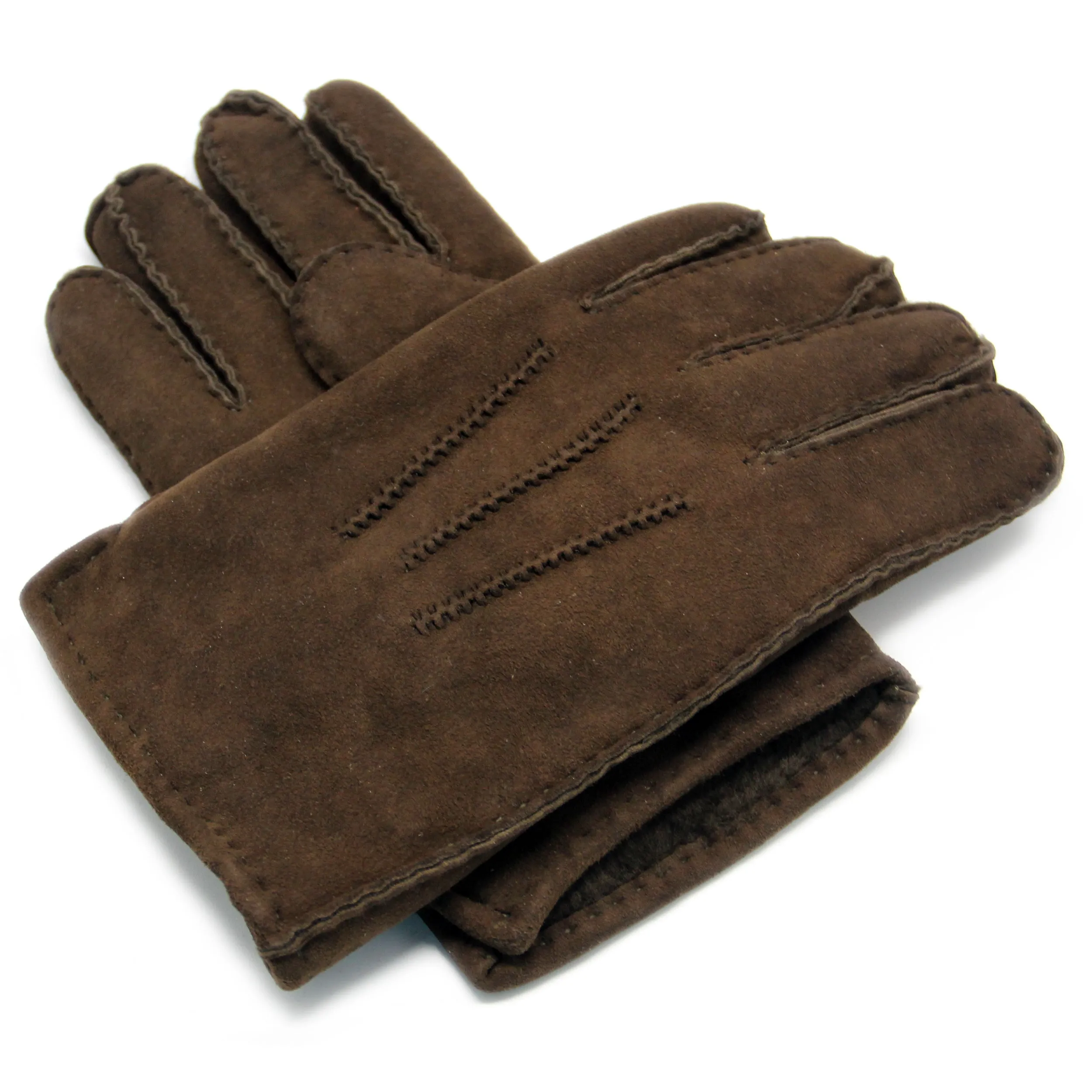 YISEVEN Men's Shearling Sheepskin Leather Gloves (Mitten)