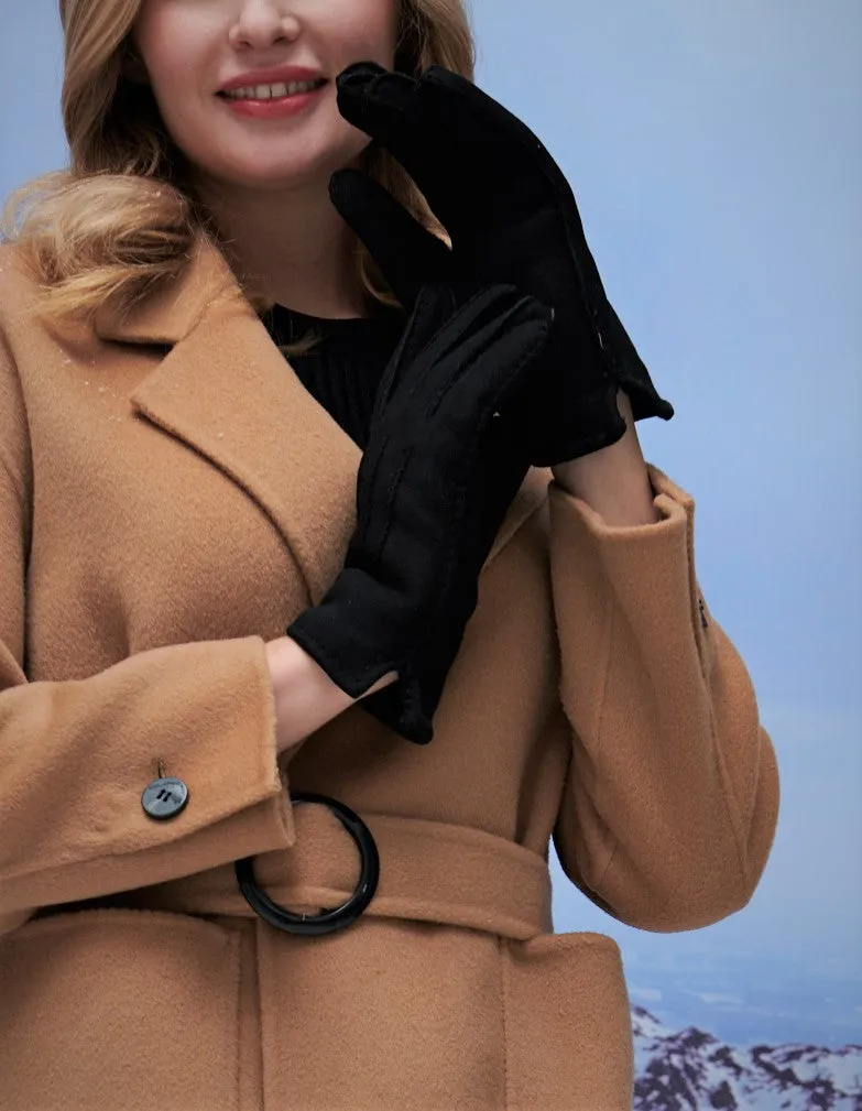 YISEVEN Women's  Lambskin Shearling Leather Gloves
