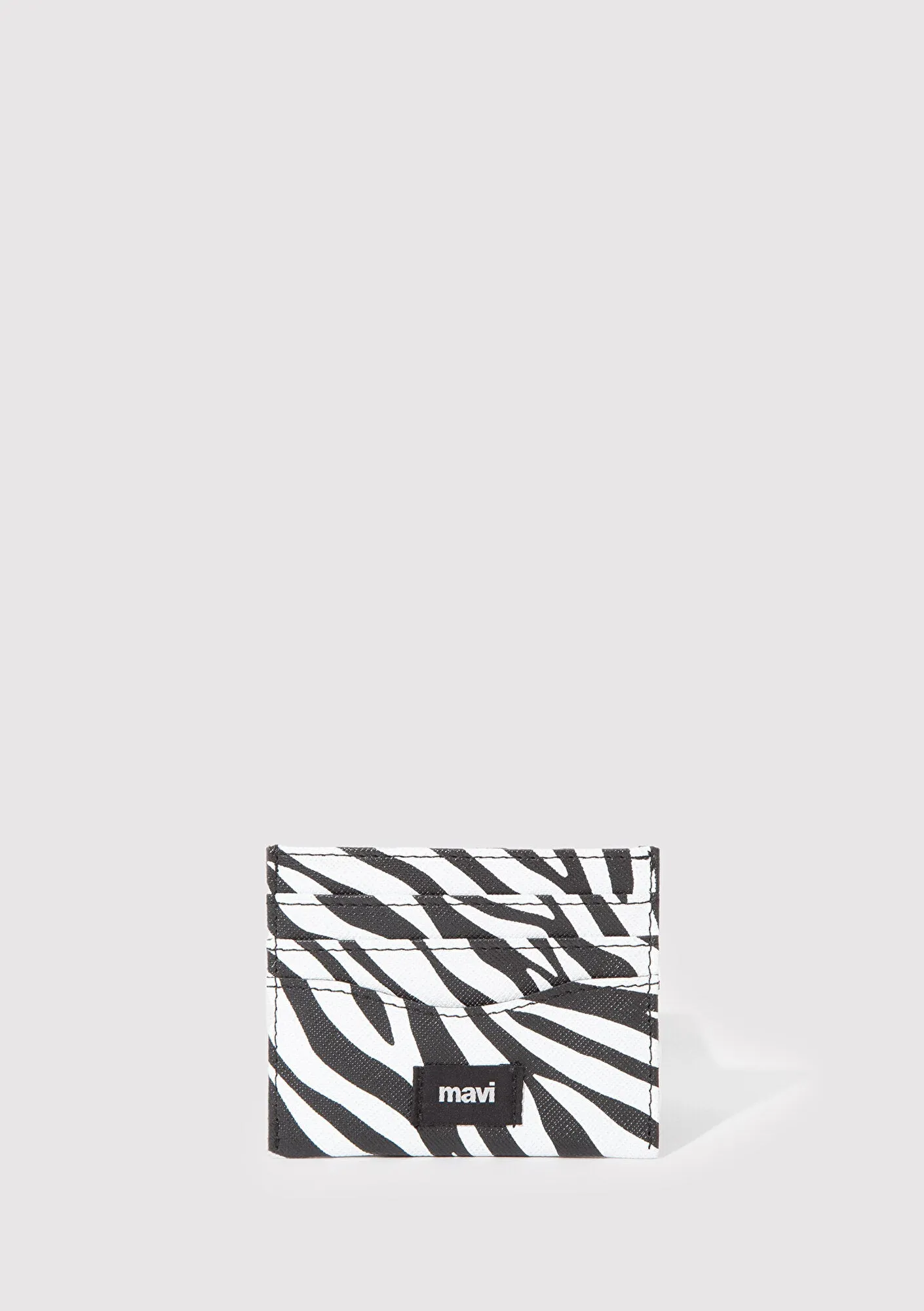 Zebra Printed Black Card Holder